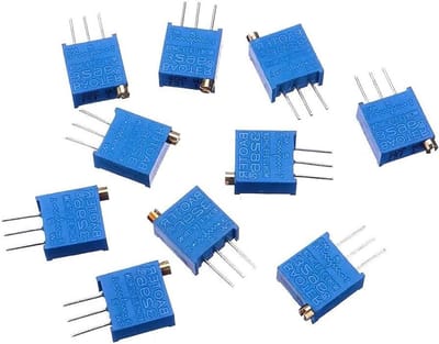 Trimmer Potentiometer - Variabele Weerstand - Elektronische Projecten - Cermet Weerstandsmateriaal - 30 Stuks - Blauw