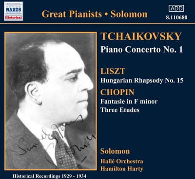 Solomon, Hallé Orchestra, Hamilton Harty - Tchaikovsky: Piano Concerto No. 1 | Liszt | Chopin (CD) (Remastered)