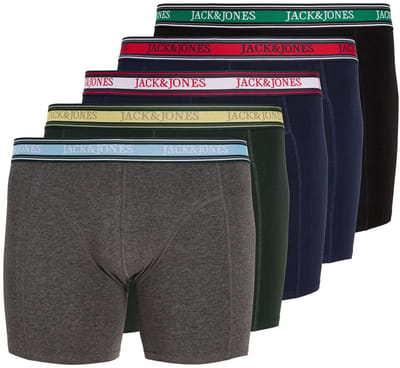 JACK&JONES - JACFAZE SOLID TRUNKS 5 PACK BTS PLS - Jongens - Onderbroeken