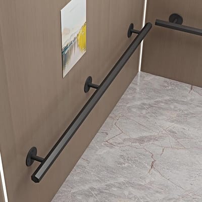 Trapleuning Wandbeugel - Steunbeugel Trap - Veilige Ondersteuning - Robuust Verzinkt Staal - 22 Meter Lengte - Mat Zwart