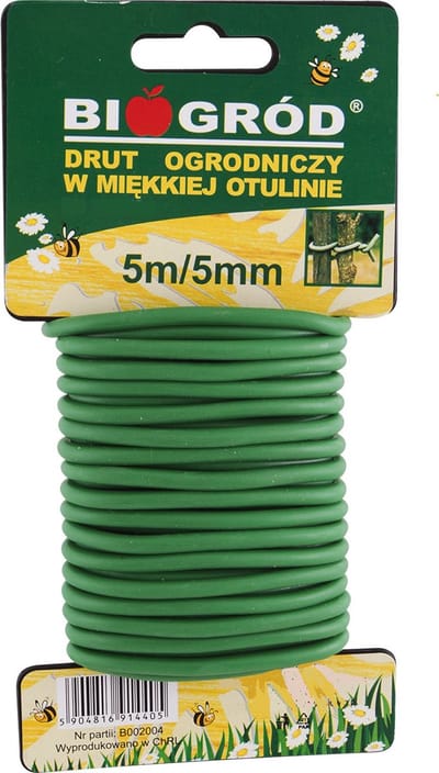 Tuindraad met zachte coating 5m x 5mm - binddraad - planten binddraad