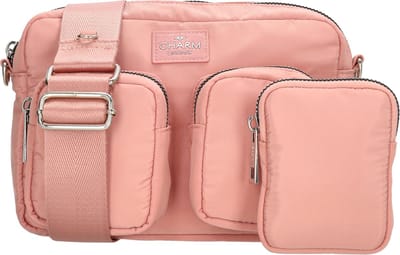 Charm London Odeon Schoudertas - Crossbody - Pastelkleuren - Praktisch - Stijlvol - Verstelbare/Afneembare Schouderband - Oudroze
