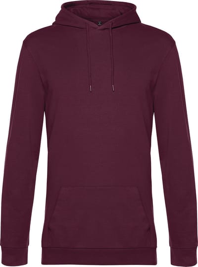 Hoodie French Terry B&C Collectie maat XS Wijnrood