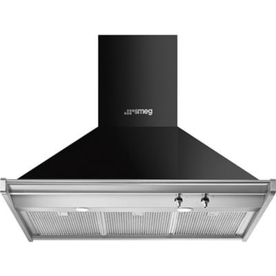 SMEG Wandkap Afzuigkap, Wandkap, Classici, Zwart, 90 cm, A+