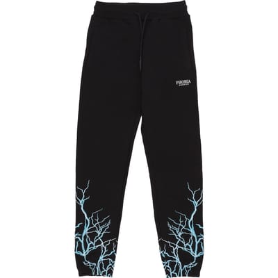 Lichtgewicht heren trainingsbroek Lightning Pants Zwart/lichtblauw