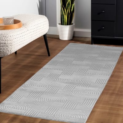 Binnenkleed met ruitpatroon, zilverkleurig, voor de woonkamer, duurzaam en slijtvast, antislip. 120x170 cm