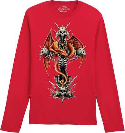 Dragon Skull Cross The Coloured House Longsleeve T-shirt XXL