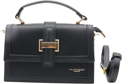 Flora & Co - trendy crossbody handtasje - lange draagriem - zwart