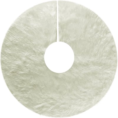 Krist+ kerstboomrok/kerstboom kleed - creme wit - D120 cm - fluffy