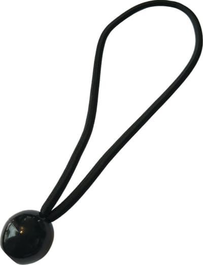 Spanelastiek met bal - 24 st - 25cm - zwart - tent - boot - schaduwdoek