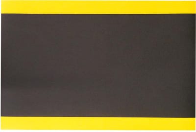 Anti vermoeidheidsmat WS-1 voor kortdurend staand werk - Geel & Zwart - 150 cm x 91 cm x 9,5 mm- Anti-slip - Veerkrachtig schuim - 9,5 mm - Voor binnen