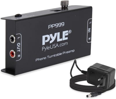 Mini Phono Voorversterker voor Platenspeler - RIAA Versterker met RCA In/Uit