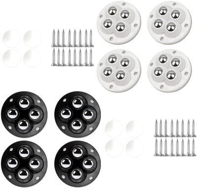 Dailygoods- Rolwiel 8 Stuks - Zelfklevend - Meubelwielen - Kleine Wielen - Vuilnisbakken - Opbergdozen - Ultradun Design