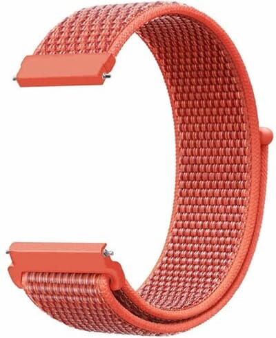 By Qubix - Geschikt voor Garmin bandje - Geschikt voor Garmin Vivomove 3 / HR / Luxe / Sport / Style / Trend - Sport Loop nylon bandje - Rood - Smartwatch bandje 20mm