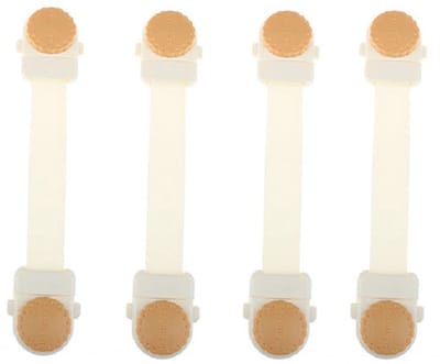 By shayne - Veiligheidskabinet Sloten - 4 Pack - Met 3M Zelfklevende Bevestiging - Geschikt voor Kast en Koelkast - Ideaal voor Kindveiligheid - Mult.