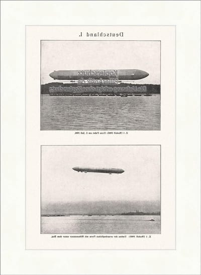 Biller Antik Zeppelin Germany Model 1900 Airship Braunbeck Photo Sport Lexikon 300