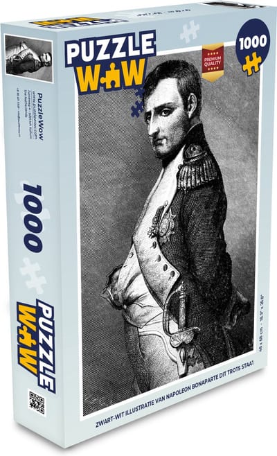Puzzel Zwart-wit illustratie van Napoleon Bonaparte dit trots staat - Legpuzzel - Puzzel 1000 stukjes volwassenen