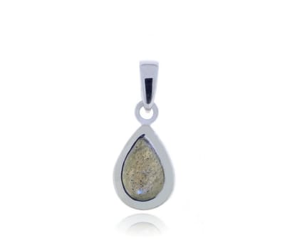 SilverGems Zilver hanger met met cabouchon geslepen Labradoriet edelsteen