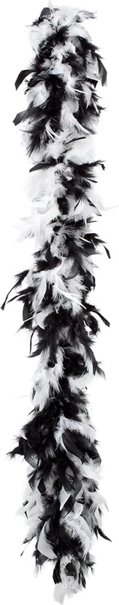 Boland - Verenboa 50 g Party zwart/wit Wit - Volwassenen - Unisex - Showgirl - Glitter and Glamour
