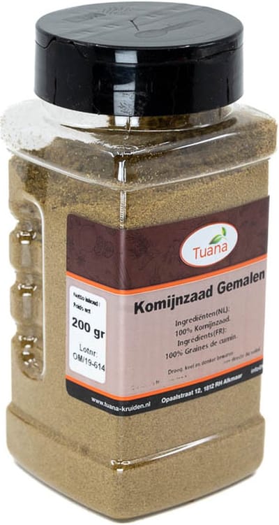 Tuana Kruiden - Komijnzaad Gemalen - Djinten - Strooibus 130 Gram - Tuanashop - MP-K-0045