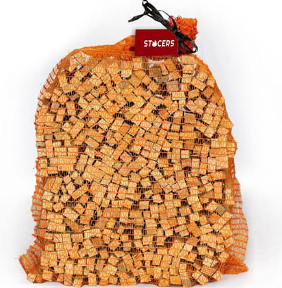 Aanmaakhout in netzak | 10 kg aanmaakhoutjes voor aanmaak open haard hout in kachel | STOCERS