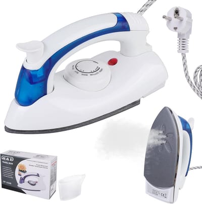 Mini-stoomstrijkijzer, 2-in-1, mini-stoomstrijkijzer, opvouwbaar, voor op reis, mini-reis-kledingstomer met waterreservoir en temperatuurregeling voor thuis, op reis, kantoor