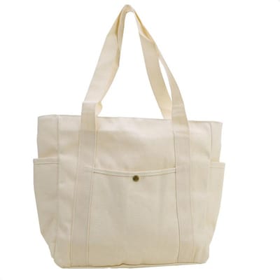 Canvas Schoudertas met Grote Capaciteit Dames Werk Pendelen Studententassen Ongevoerd Belading Boek Stoffen Tas Slijtvaste Tassen beige