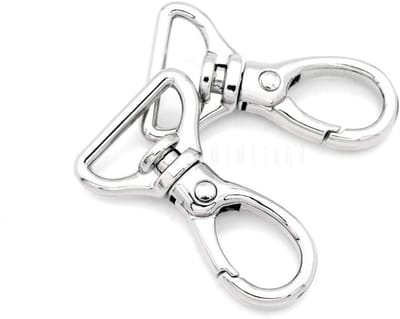 Ovale Snap Haken - Karabijnhaak Clips - Portemonnee Maken - Drukpoort Draaimechanisme - 3/4 Inch - Zilver