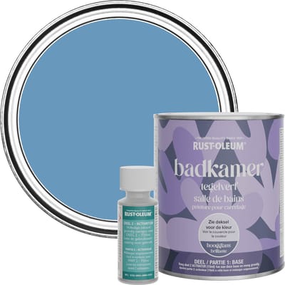Rust-Oleum Blauw Badkamer Tegelverf Hoogglans - Korenbloemblauw 750ml