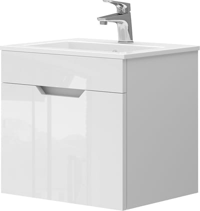 Vicco Stefanie Badkamermeubel set – 2 delen, met wastafel Wit Hoogglans
