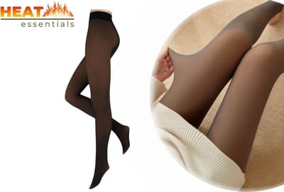 Heat Essentials - Fleece Panty - Bruin Nude - Maat S/M - Thermo Panty Huidskleur - Anti ladder - Fleece Legging Dames