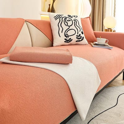 Bankkussen Vier Seizoenen Universeel High-End Antislip Zitkussens Scandinavisch Eenvoudig Modern Melkwit Bankhoes Hoesdoek 70*70cm