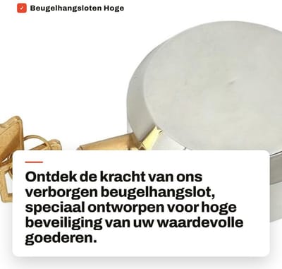 Dailygoods- Beugelhangslot Hoge Veiligheid - Puck-slot - Inbraakpreventie - Diefstalbescherming - Robuuste Constructie - 2 Sleutels - Puckslot
