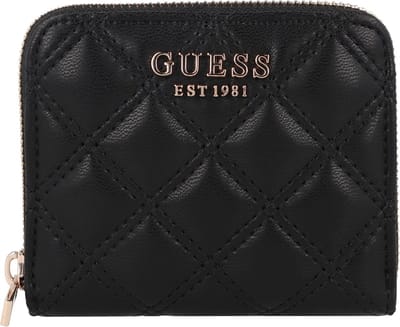 GUESS Portemonnee Giully Zip Around Wallet Black Zwart
