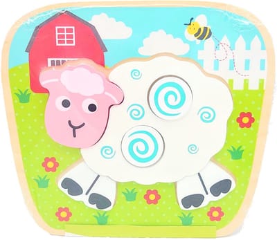 Houten Vormenpuzzel Schaap - Simply for Kids - My First Puzzel - Vanaf 1 jaar