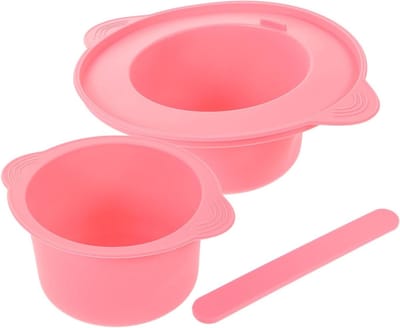 Wax Verwarmer Kom - Siliconen Kom - Gezichtsmasker Maken - Non-stick Materiaal - 400ml Capaciteit - Roze