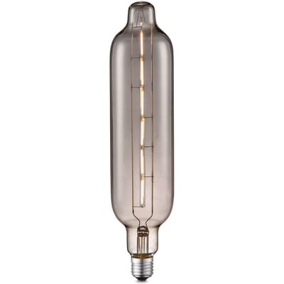 Edison Vintage LED filament lichtbron Carbon - Rook - G78 Tube - Retro LED lamp - 7.8/7.8/33cm - geschikt voor E27 fitting - Dimbaar - 5W 140lm 1800K - warm wit licht