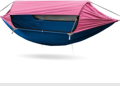 Campinghangmat - Klamboe hangmat - Buiten ontspannen - Verbreed ontwerp - 270x140cm - Roze