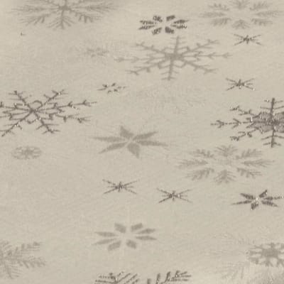 Unique Living tafellopers - 2x - zilver - sneeuwvlokken - 150 x 45 cm - polyester