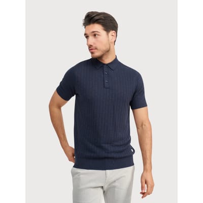 BLUE INDUSTRY Polo Polo's & T-shirts Heren - Polo shirt - Donkerblauw - Maat M