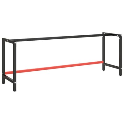 vidaXL - Werkbankframe - 220x57x79 - cm - metaal - matzwart - en - matrood