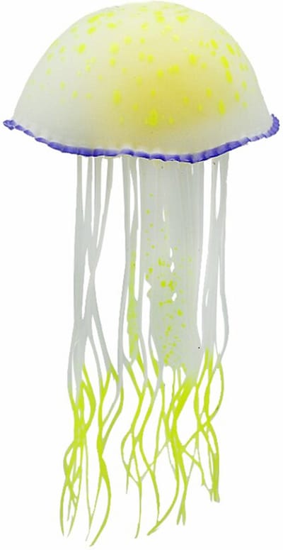 Nobleza Aquarium decoratie kwal - Aquarium inrichting - Siliconen kwal - Fluorescerend - Geel