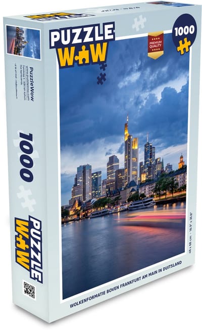 Puzzel Wolkenformatie boven Frankfurt am Main in Duitsland - Legpuzzel - Puzzel 1000 stukjes volwassenen