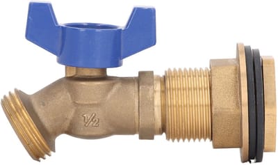 Dailygoody - Brass Ball Valve - Water Tank Klep - 1/2 Inch BSP Female - 3/4 Inch BSP Male - Regenwatertanks - Hoge kwaliteit - Duurzaam - Geschikt voo
