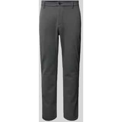 Tom Tailor - TTTRAVIS SLIM chino van piqué jersey - Maat 38/32 - black white birds eye