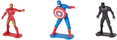 Iron man - Captain America - Black Panther - Actie figuur - Set van 3 - 10 cm - Marvel - Avengers