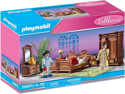 Victorian Poppenhuis Slaapkamer Speelset met Figuren en Meubels