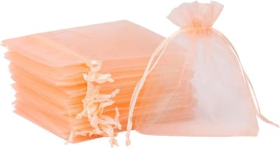 Fruitbeschermingszakjes met trekkoord (set van 50) – Fruit- en groentezakjes – Effen organzazakjes – Beschermende gaaszakjes voor de tuin – Zakjes met trekkoord – Fruitzakjes – Snoepzakjes – 15 x 20 cm