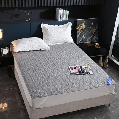 Protection Imperméable Drap Housse Matelas Couche Absorbant Respirant Housse de Matelas d'Allaitement Housse Anti-Poussière 180x200cm 70X90cm white