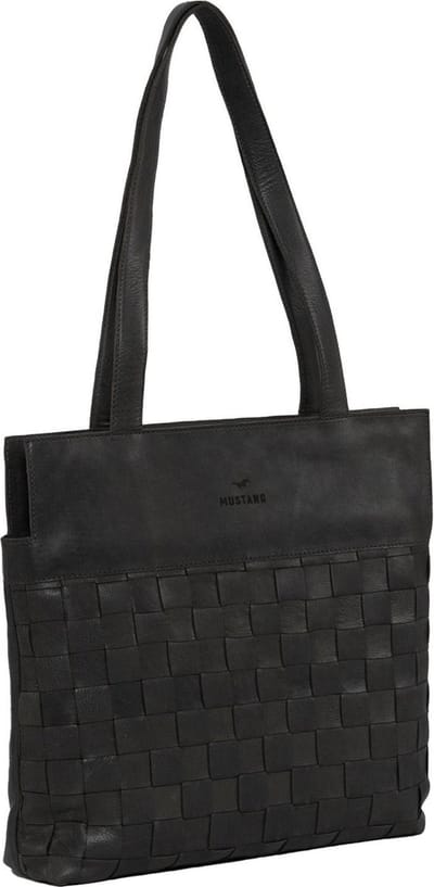 MUSTANG Leren Schoudertas Mackay Shopper Black Zwart